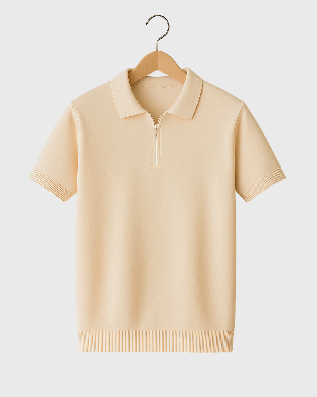 Moteriški polo marškinėliai su užtrauktuku