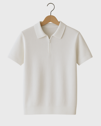 Moteriški polo marškinėliai su užtrauktuku