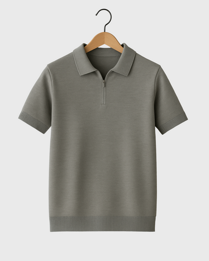 Moteriški polo marškinėliai su užtrauktuku