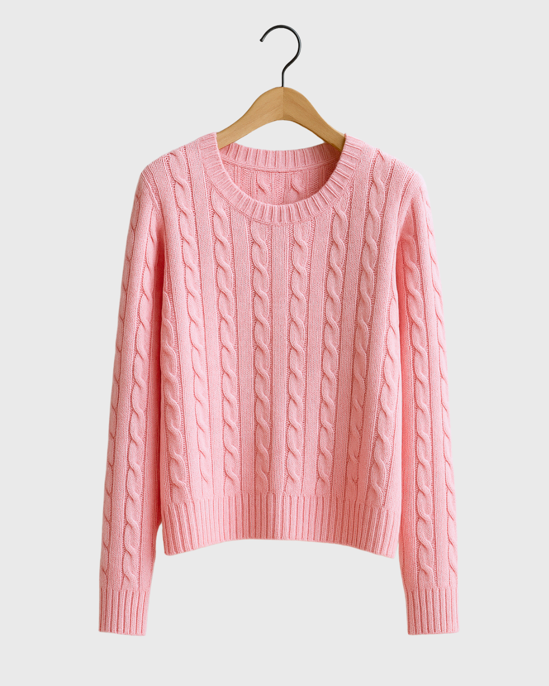 Moteriškas pintas megztinis su vilna