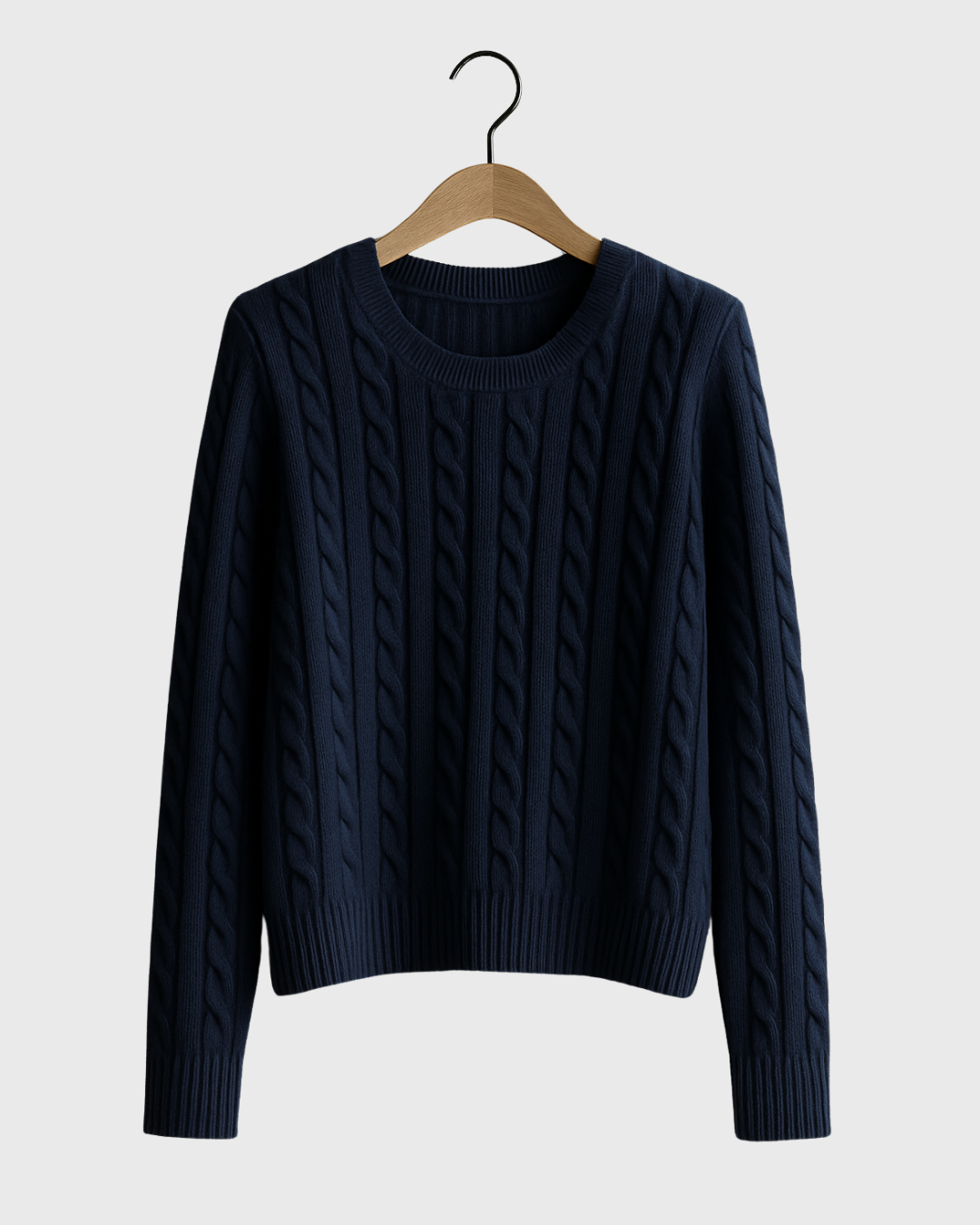 Moteriškas pintas megztinis su vilna