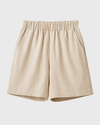 Moteriški laisvalaikio šortai su kišenėmis