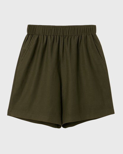 Moteriški laisvalaikio šortai su kišenėmis