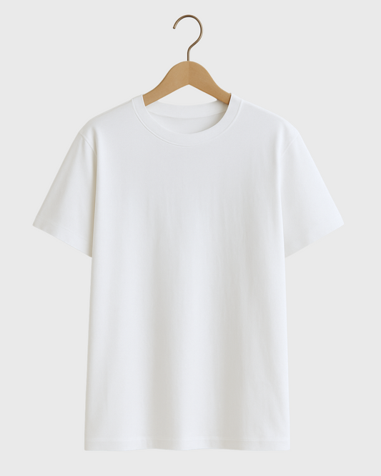 Moteriški medvilniniai klasikiniai marškinėliai