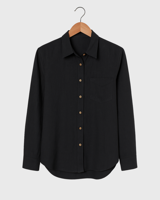 Moteriški medvilniniai klasikiniai marškiniai