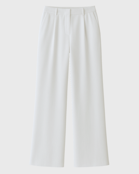 Moteriškos tiesaus kirpimo plačios kelnės