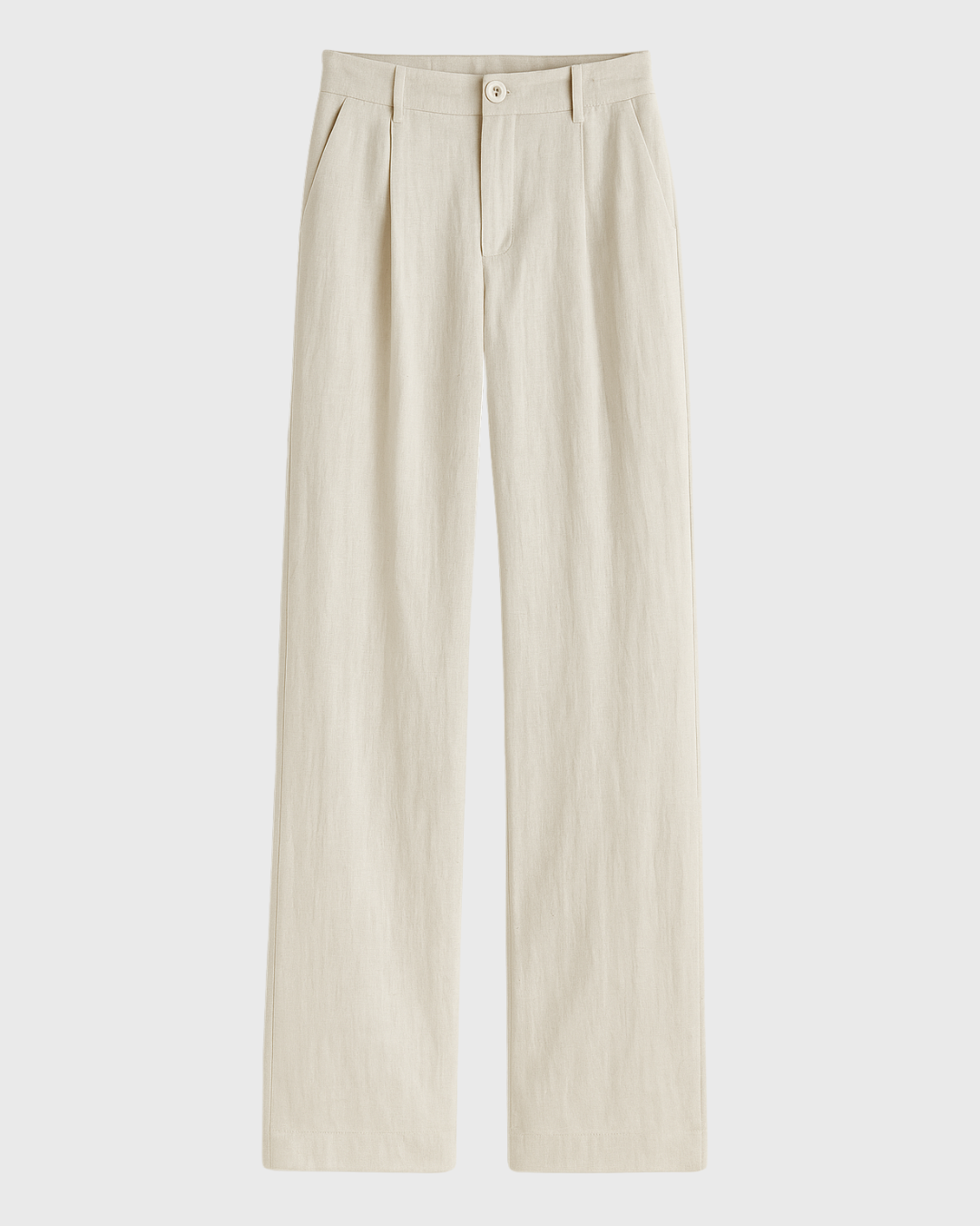 Moteriškos tiesaus kirpimo lininės kelnės