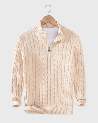 Vyriškas polo megztinis su užsegama apykakle