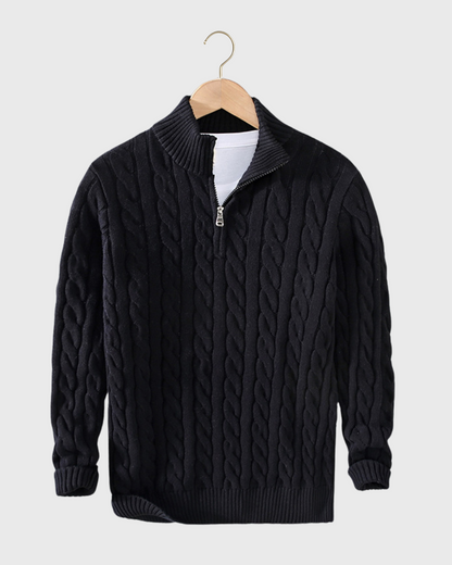 Vyriškas polo megztinis su užsegama apykakle