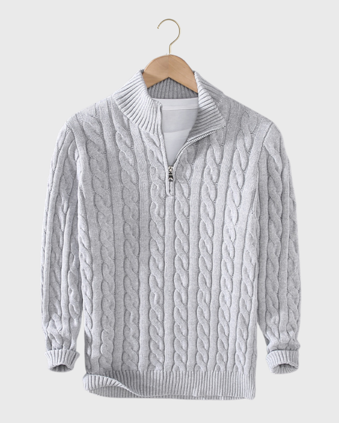 Vyriškas polo megztinis su užsegama apykakle