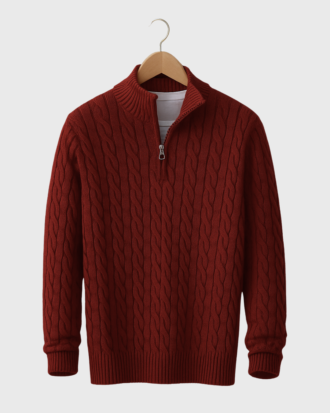 Vyriškas polo megztinis su užsegama apykakle