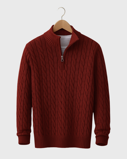 Vyriškas polo megztinis su užsegama apykakle