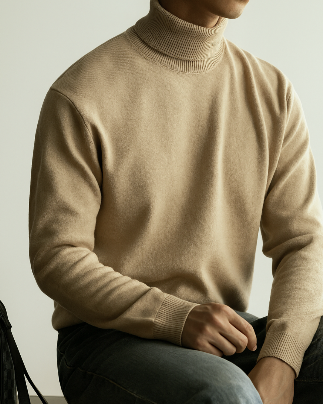 Vyriškas šiltas golfas su vilna