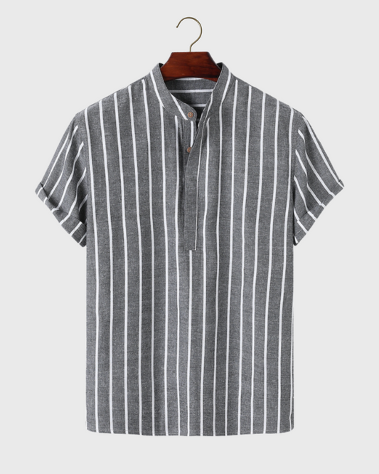 Vyriški dryžuoti polo marškinėliai trumpomis rankovėmis