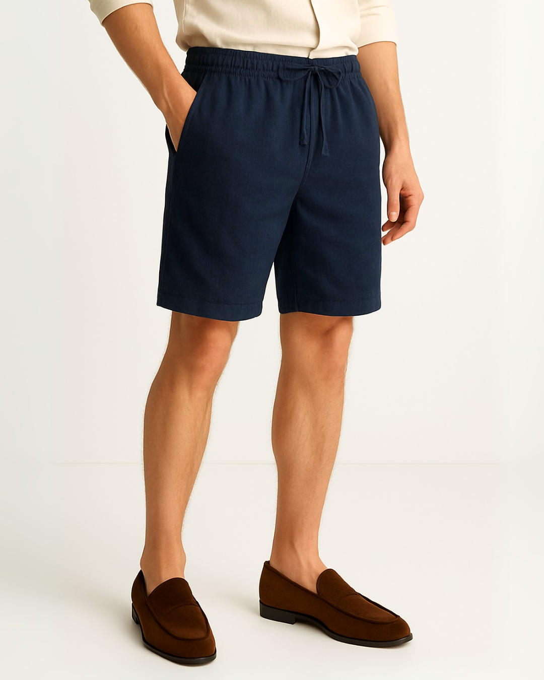 Vyriški lininiai šortai