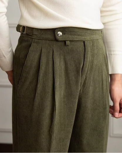 Vyriškos retro velvetinės kelnės