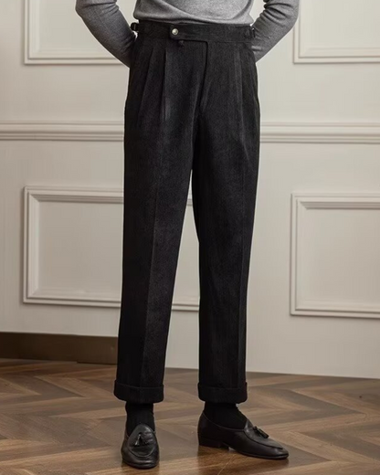 Vyriškos retro velvetinės kelnės