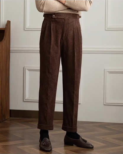 Vyriškos retro velvetinės kelnės