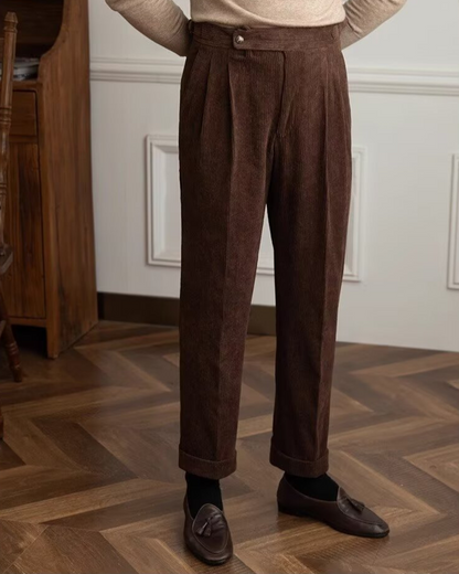 Vyriškos retro velvetinės kelnės