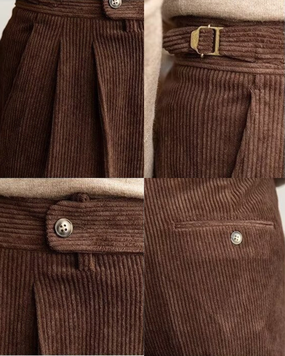 Vyriškos retro velvetinės kelnės