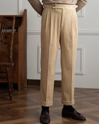 Vyriškos retro velvetinės kelnės