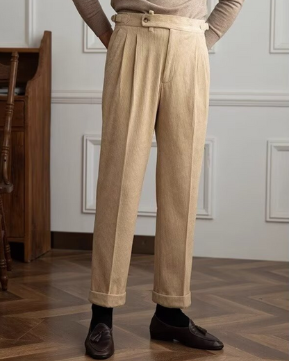 Vyriškos retro velvetinės kelnės